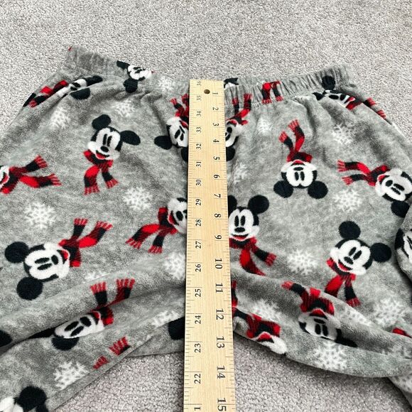 Disney Mickey Mouse Plush Pajama Pants Mens Medium Multi Printed Holiday 32x31 - Picture 6 of 10